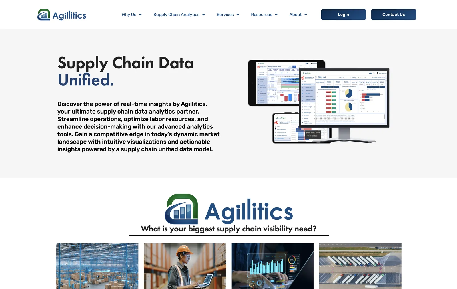 Agillitics website homepage