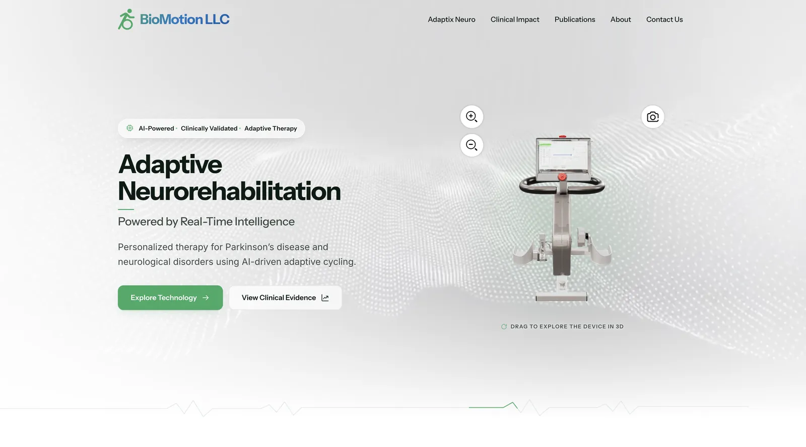 BioMotion website homepage