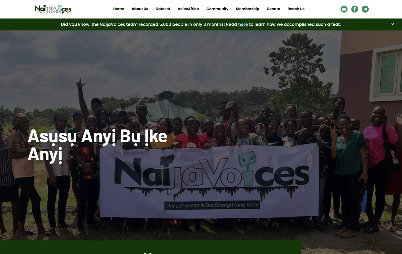 Naija Voices Community website homepage